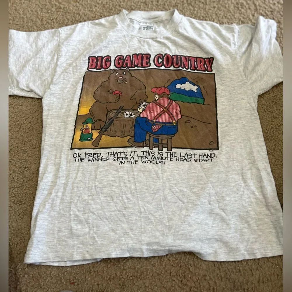 Vintage Big Game Country Bear Hunting Tshirt